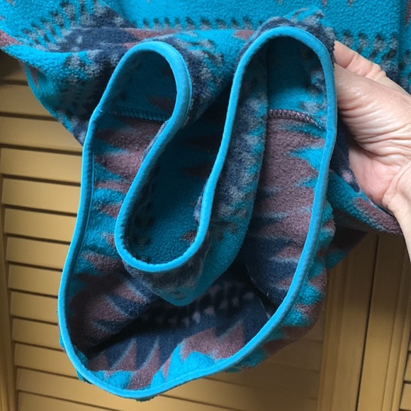 RARE EXC Patagonia Laughing Waters Elwha Blue Synchilla Snap T Fleece Women’s M - Picture 6 of 17